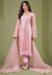 Picture of Grand Net Rosy Brown Straight Cut Salwar Kameez