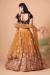 Picture of Pleasing Net Sandy Brown Lehenga Choli