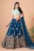 Picture of Ravishing Net Teal Lehenga Choli