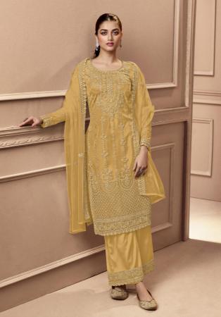 Picture of Comely Net Peru Straight Cut Salwar Kameez