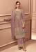 Picture of Splendid Net Plum Straight Cut Salwar Kameez