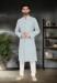 Picture of Cotton & Georgette & Silk Light Steel Blue Kurtas