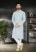 Picture of Cotton & Georgette & Silk Light Steel Blue Kurtas