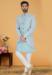 Picture of Georgette & Silk Light Steel Blue Indo Western