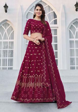 Picture of Taking Georgette Deep Pink Lehenga Choli