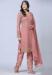 Picture of Georgette Rosy Brown Straight Cut Salwar Kameez