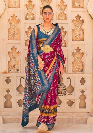 Picture of Gorgeous Silk Deep Pink Saree