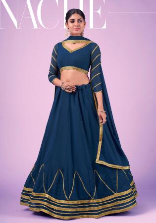 Picture of Classy Georgette Midnight Blue Lehenga Choli