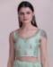 Picture of Fascinating Net & Silk Dark Sea Green Lehenga Choli