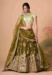 Picture of Superb Silk Dark Olive Green Lehenga Choli