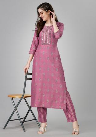 Picture of Enticing Rayon Rosy Brown Kurtis & Tunic