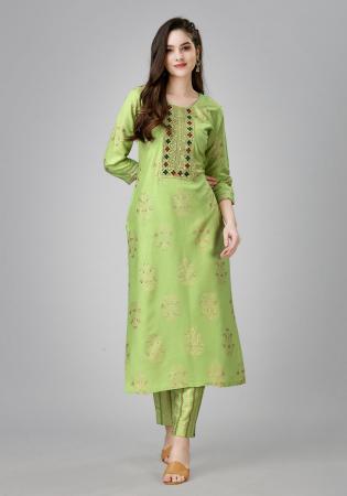 Picture of Amazing Rayon Dark Khaki Kurtis & Tunic