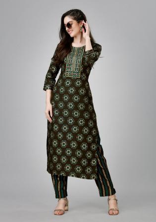 Picture of Appealing Rayon Saddle Brown Kurtis & Tunic