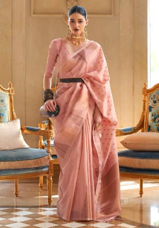 Picture of Classy Chiffon Dark Salmon Saree