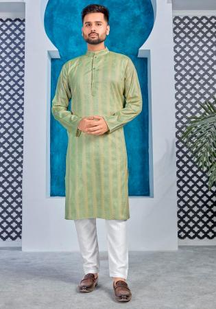 Picture of Wonderful Silk Dark Sea Green Kurtas