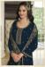 Picture of Georgette Midnight Blue Straight Cut Salwar Kameez