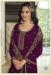 Picture of Shapely Georgette Purple Straight Cut Salwar Kameez