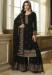 Picture of Marvelous Georgette Black Straight Cut Salwar Kameez