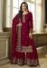 Picture of Appealing Georgette Maroon Straight Cut Salwar Kameez