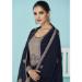 Picture of Georgette Dark Slate Blue Straight Cut Salwar Kameez