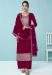 Picture of Georgette Deep Pink Straight Cut Salwar Kameez