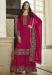 Picture of Georgette Deep Pink Straight Cut Salwar Kameez