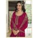 Picture of Georgette Deep Pink Straight Cut Salwar Kameez