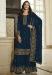 Picture of Charming Georgette Blue Straight Cut Salwar Kameez