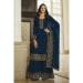 Picture of Charming Georgette Blue Straight Cut Salwar Kameez