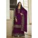 Picture of Pretty Georgette Purple Straight Cut Salwar Kameez