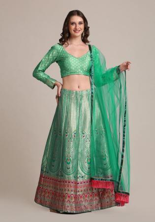 Picture of Radiant Silk Turquoise Lehenga Choli