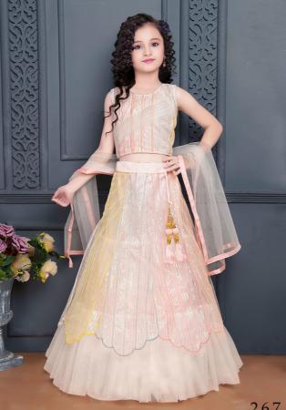 Picture of Resplendent Georgette Thistle Kids Lehenga Choli