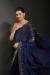 Picture of Fascinating Georgette Navy Blue Saree