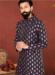 Picture of Marvelous Silk Navy Blue Kurtas