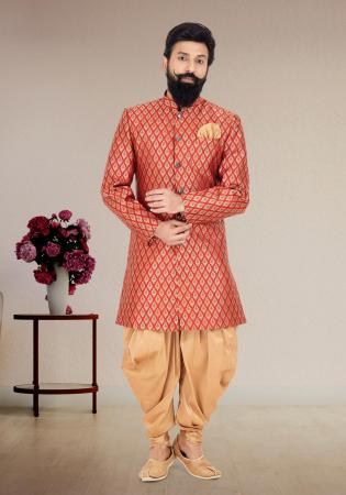 Picture of Comely Silk Indian Red Indo Western