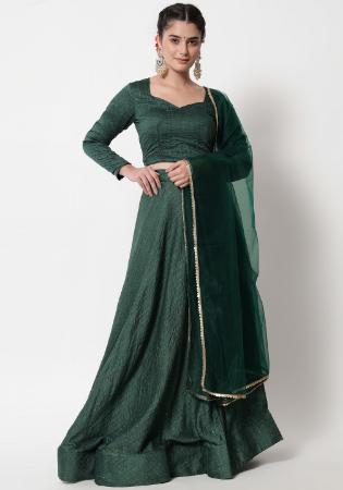 Picture of Admirable Cotton Sea Green Lehenga Choli