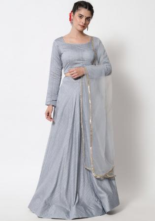 Picture of Lovely Cotton Light Slate Grey Lehenga Choli