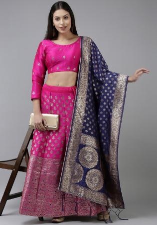 Picture of Magnificent Silk Deep Pink Lehenga Choli