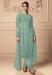 Picture of Net Dark Sea Green Straight Cut Salwar Kameez