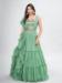 Picture of Lovely Chiffon Dark Sea Green Lehenga Choli