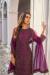 Picture of Ravishing Net Brown Straight Cut Salwar Kameez