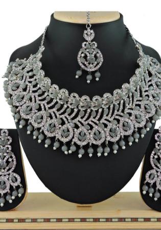 Picture of Lovely Light Slate Grey Necklace Set