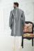 Picture of Graceful Silk Light Slate Grey Kurtas