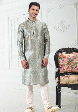 Picture of Splendid Silk Dark Sea Green Kurtas