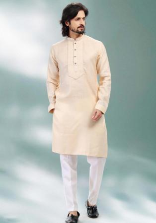 Picture of Ideal Silk Beige Kurtas