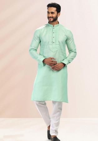 Picture of Grand Silk Powder Blue Kurtas