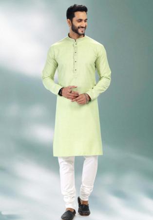 Picture of Splendid Silk Beige Kurtas