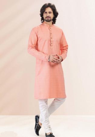 Picture of Magnificent Silk Light Coral Kurtas