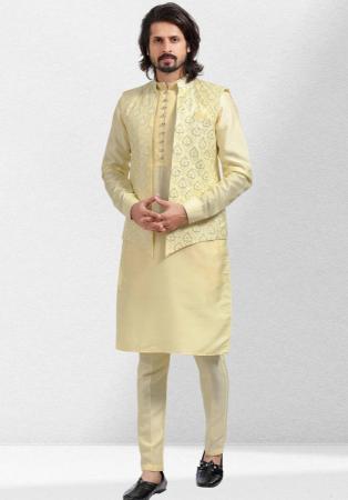 Picture of Shapely Silk Tan Kurtas