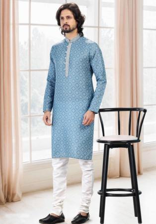 Picture of Exquisite Light Steel Blue Kurtas